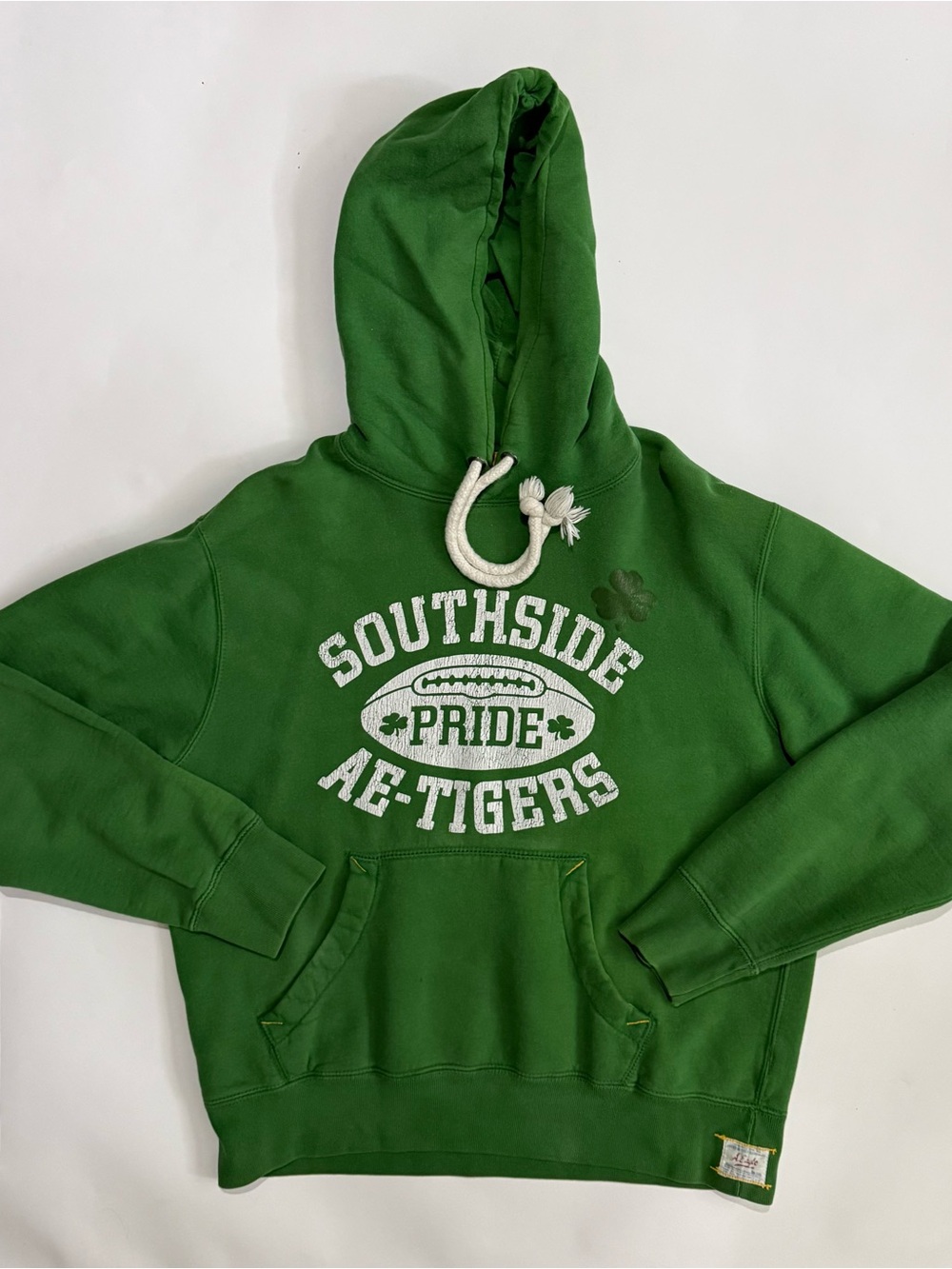 VTG American Eagle Green Crewneck Hoodie with Southside Pride Irish Graphic Med